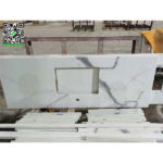 White Crystallized Glass Vanitytop