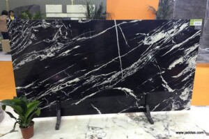 Baroque black marble slab - Jaddas Stone