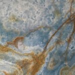 Blue onyx slab and tiles for countertops