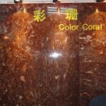 Color coral marble slab with competitive price