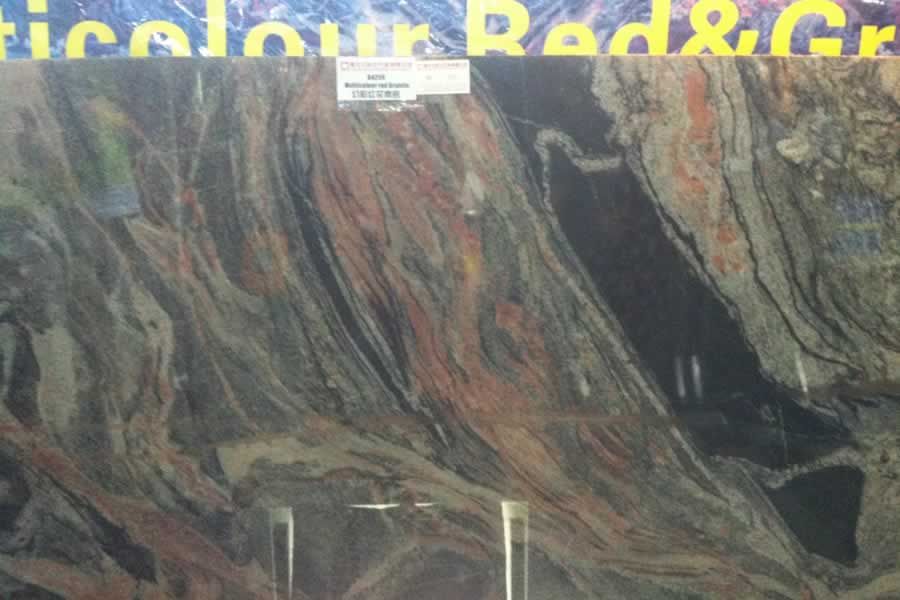 Colorful red granite