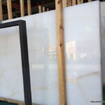 Natural pure white onyx slab and tiles for countertops