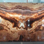 Onyx glass composite slab and tiles for countertops