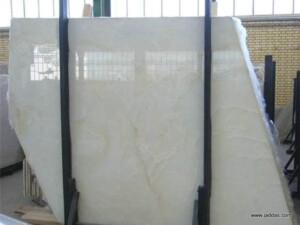 Snow white onyx slab