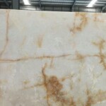 Snow white onyx slab