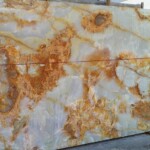 White gold onyx slab and tiles for countertops