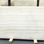 White onyx marble slab