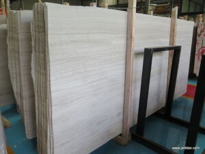 White wood grain marble slab with competitive price